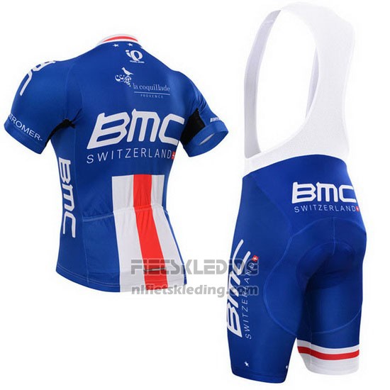 2015 Fietskleding BMC Kampioen Verenigde Staten Blauw Korte Mouwen en Koersbroek